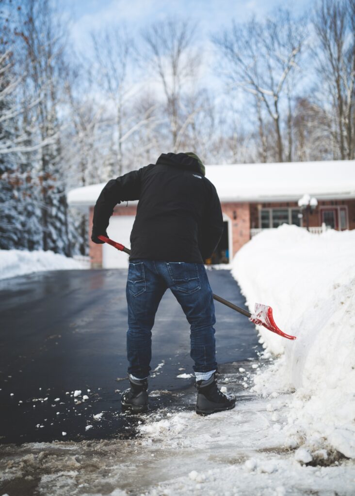 snow shoveling in Omaha 